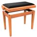 Audibax KB600 Oak Piano or Keyboard Bench, Foldable Bench with High Resistance, Adjustable Height from 47.5 to 56.5 cm, Padded Keyboard Stool, Made of Wood