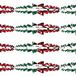 Widdle Wonderland Kerstslinger, 2 tinten, 15 cm x 2,7 m, groen/rood, 4 stuks