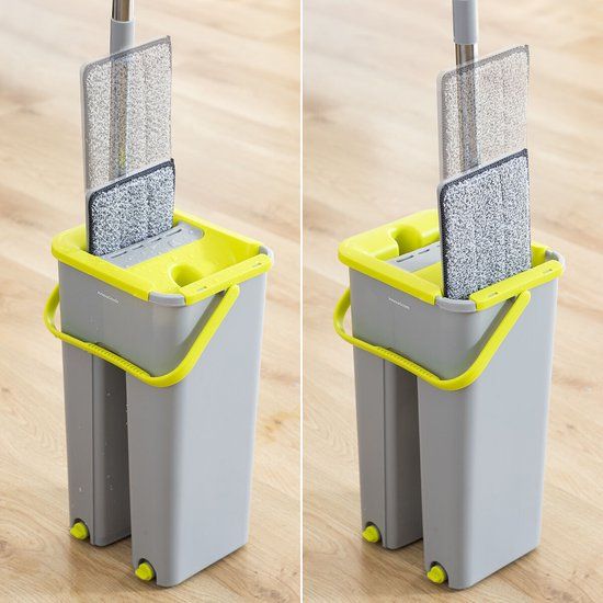 Innovagoods Wringbare mop met emmer met twee compartimenten Klirimop InnovaGoods