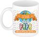 Bellatio Decorations Mok papa Christian - wit - keramiek - 300 ml
