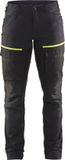 Blåkläder Servicewerkbroek met stretch voor dames 7166-1845 - Zwart/High Vis Geel - C42
