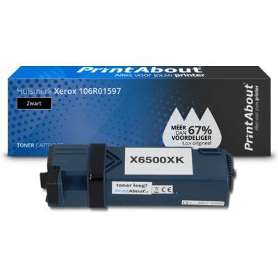 PrintAbout Huismerk Xerox 106R01597 Toner Zwart - Compatible