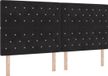 vidaXL Hoofdbord met LED-stripverlichting Zwart 200 cm Fluweel