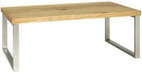 Haku Salontafel Rechthoekig Roestvrij Staal Look Bruin MDF 100x60x38 cm