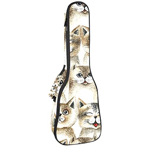 Mersov Tenor Ukulele Gigbag Waterdichte Ukelele Case Gewatteerde Rugzak, Geweldig voor Sopraan Concert (21/23/24") Kattendier