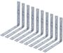 Alberts 824136 balkhoek | smal | elektrolytisch blauw verzinkt | 180 x 180 x 20 mm | Set van 10