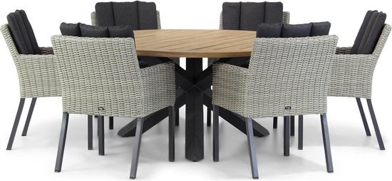 Garden Collections Oxbow/Rockville 160 cm dining tuinset 7-delig