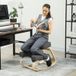 Tabouret ergonomique à genoux, tabouret rembourré pour une posture saine, en bois de bouleau, capacité de charge 120 kg, gris foncé