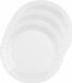 Santex Assiettes en carton - 20x - rond - blanc crème - 22 cm - assiettes de fête