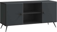 vidaXL TV-kast 102 x 34,5 x 50 cm Zwart Bewerkt hout