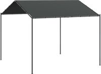 vidaXL Tuinpaviljoen, antraciet, 3x3 meter, staal en stof