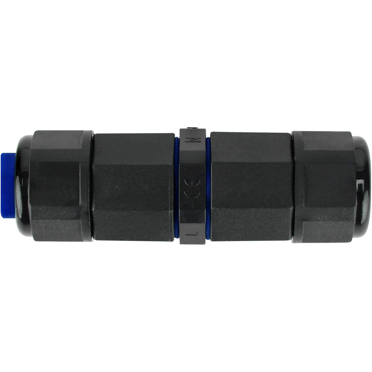 BES LED Kabelverbinder - Rechte Connector - Waterdicht IP68 - 3 Aderig - Zwart