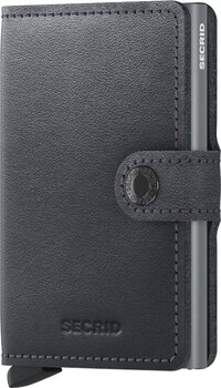 Secrid Miniwallet Pasjes Portemonnee Grijs - Leer & Aluminium - RFID - Unisex