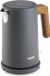 DOMO Bouilloire DO9268WK, 1,7 litre, 2200 watt, base 360°, noir/bois