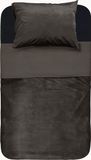 Y-NOT Dekbedovertrek Velvet Met Bies Deep Taupe 1 Persoons Taupe