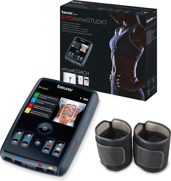 Beurer EM 95 EMS homeSTUDIO EMS trainer - High-end - Bluetooth - 4 Manchetten - 8 Elektroden - 40 Programma's