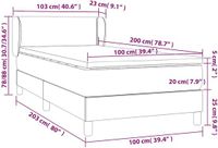 vidaXL Boxspringbed met matras, fluweel, zwart, 100x200 cm