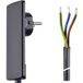 EVOline 151000151100 Câble de raccordement 1,5 m avec fiche plate noir Noir H05VV 3G 1,5 mm²