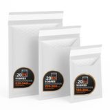 Gewatteerde Pack M Gewatteerde verzendenveloppen, kraftpapier, wit, zelfklevend, 60 stuks