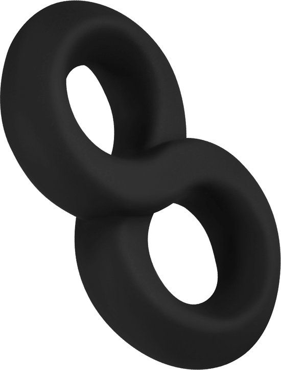 EIS, Dubbele penisring, Zwart, Siliconen, 2.2 cm