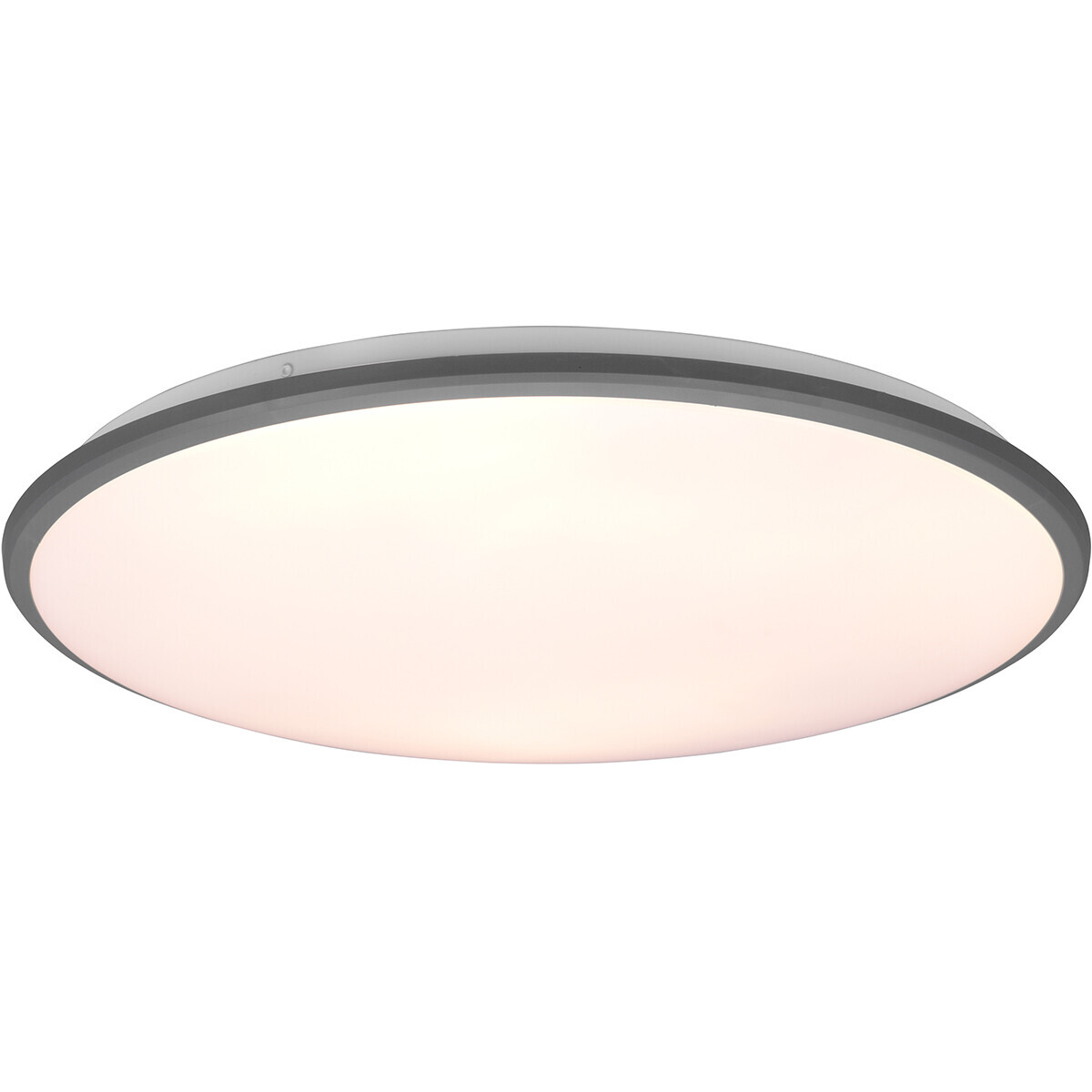 BES LED LED Plafondlamp - Plafondverlichting - Trion Lombis - 34W - Warm Wit 3000K - Dimbaar - Rond - Mat Titaan - Kunststof