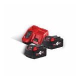 Milwaukee M18 NRG-402 18V Li-Ion accu starterset 2x 4.0Ah + lader