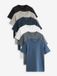 Next - Heren - Set van 6 basic slim-fit T-shirts - Blauw
