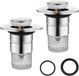 Young Connections Pop-up stop wastafel - Set van 2 - 34-40mm - Met haarzeef - Argent