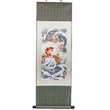 Traditionele Lachineuse Traditionele Chinese schilderkunst - Thema: Karper die de draakdeur springt - Symbool van succes