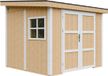 Timbela M938B-HARVEST HONEY - LP SmartSide Tuinhuis op houtbasis - 5,9 m² - 248x294xH231 cm - zonder vloer en zijwand (totaal 3 wanden) met verf