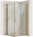 REA Hugo - Douchecabine - Geborsteld Goud - 80x80 Vierkant