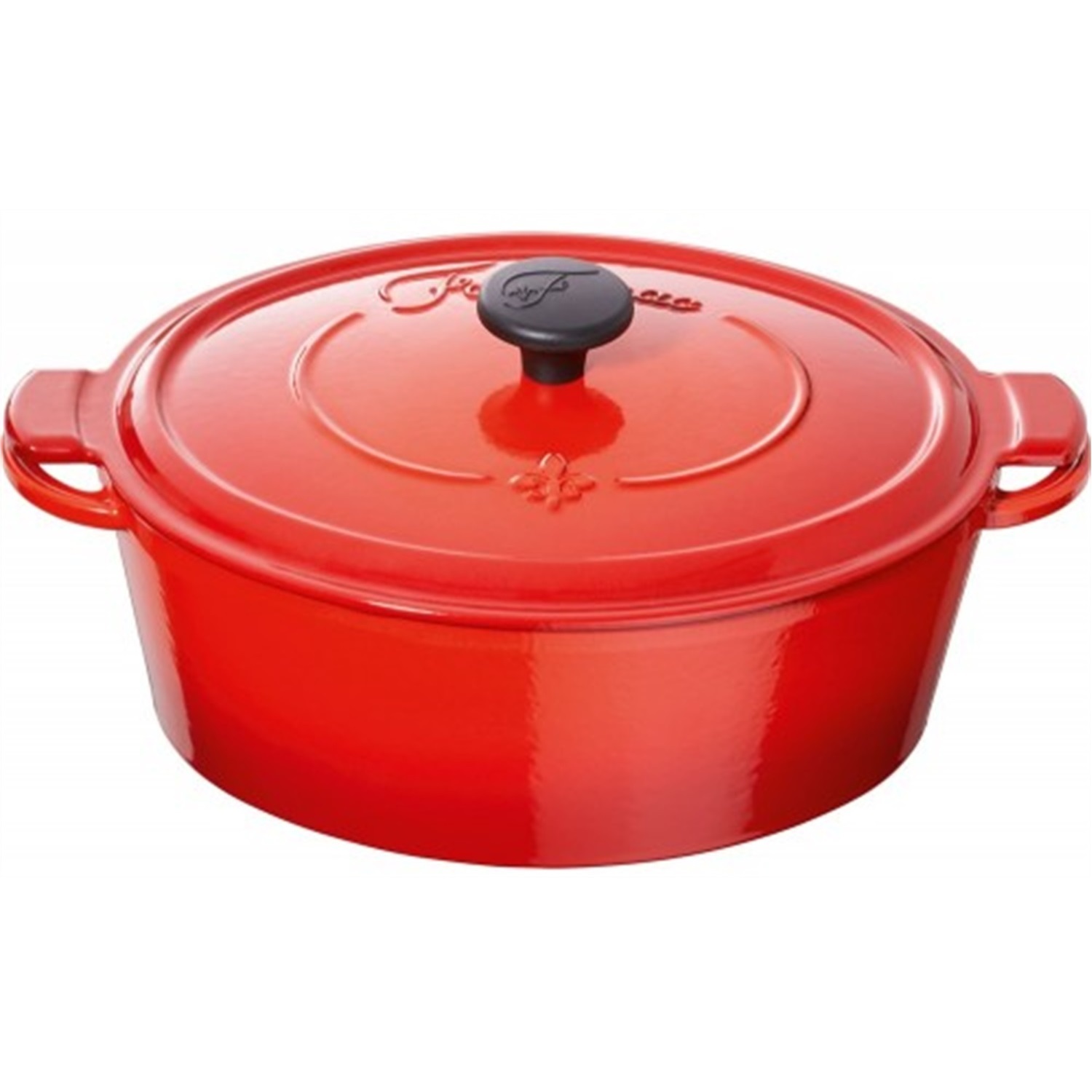 Fontignac Mains libres ovale cocotte/braadpan 33 cm - rood