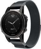Strap-it Garmin Fenix 5s / 6s Milanese band - zwart