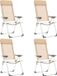 vidaXL Chaise de camping 4 pcs pliable aluminium crème blanc
