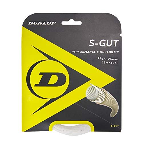 Dunlop S-Gut Tennis String - 12 m Set - 1.25 mm - White