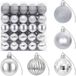 vidaXL - Set de boules de Noël - 100 pièces - argent - 4 cm - Polystyrène