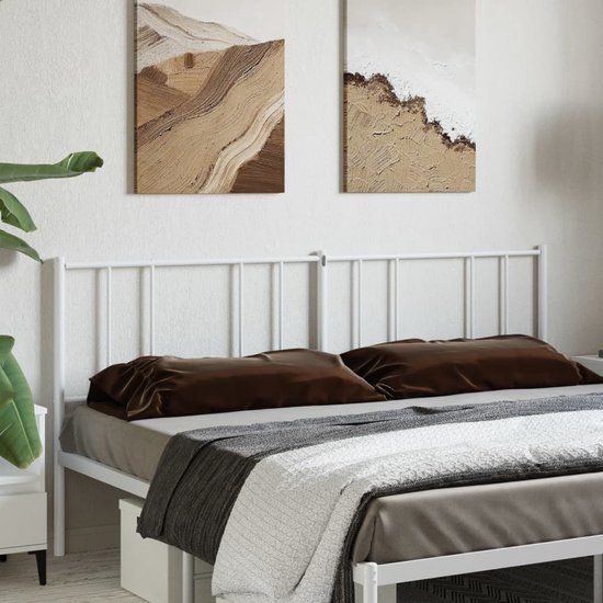 vidaXL Hoofdbord Metaal Wit 193 cm