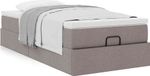 Prolenta Maison Exclusive - Ottomaans bedframe met taupekleurige matras, 100x200 cm, textiel