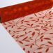 Deko und Band Tafelloper Flock Print Persimone Leafs - 28 cm - rol 15 meter - 72 25