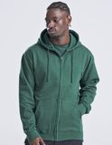 Just Hoods Vegan Hoodie met ritssluiting en capuchon Arctic White - XL