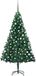 vidaXL Kunstkerstboom met verlichting en kerstballen 120 cm PVC groen