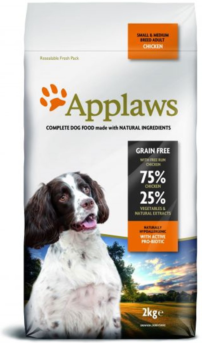 Applaws dog adult small / medium chicken hondenvoer 2 kg