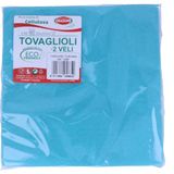 Wegwerpservetten, 50 stuks, formaat 33 x 33 cm, turquoise