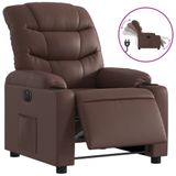 vidaXL Fauteuil de massage réglable électrique similicuir marron