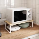 Merkloos Magnetron Plank - Keuken Organizer - Keuken Opruimen - Roestvrij Staal - L - Zwart