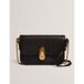 Ted Baker Twist Lock Detail Woven Embossed Leather Black OS Handbag