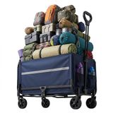 Merkloos Relaxdays Bolderkar - Opvouwbaar - 97 x 50 x 76 cm - Max. 150 kg - Blauw