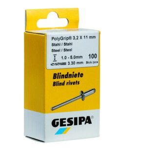 Gesipa Mini-Pack PolyGrip Alu/Nirosta 4 x 10 - 1 Piece