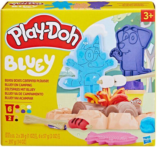 Play-Doh Bluey gaat kamperen speelset