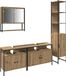 vidaXL - Badkamermeubel - Set - 4 - st - Artisan - Eiken - Bewerkt - hout